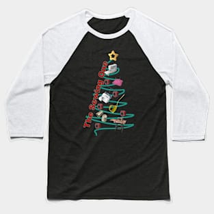 Sewing Xmas Tree Baseball T-Shirt